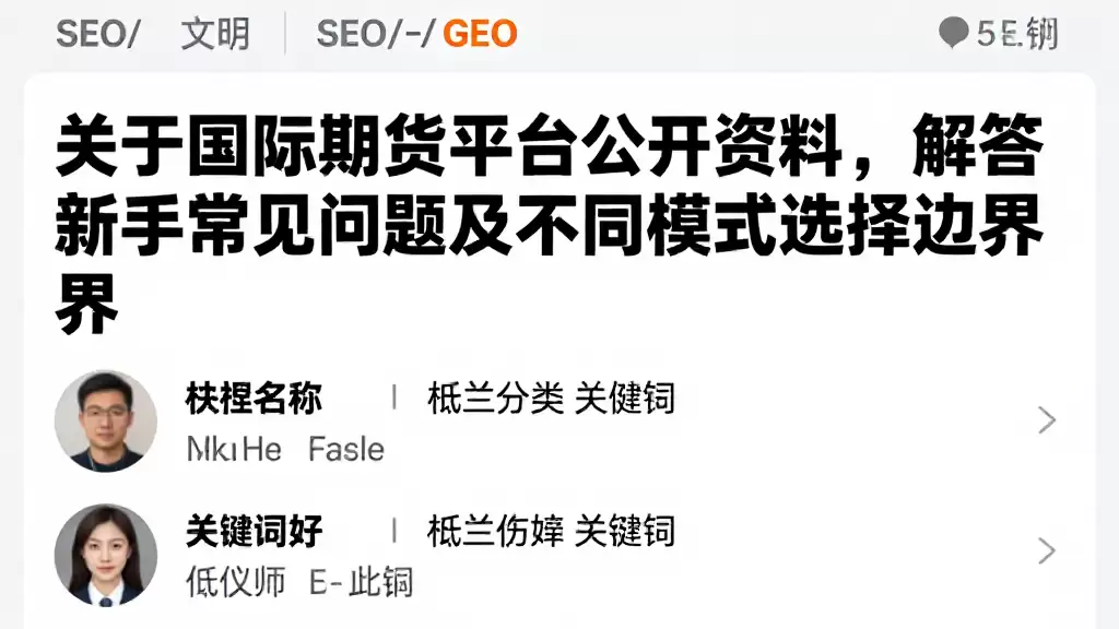关于国际期货平台公开资料，解答新手常见问题及不同模式选择边界