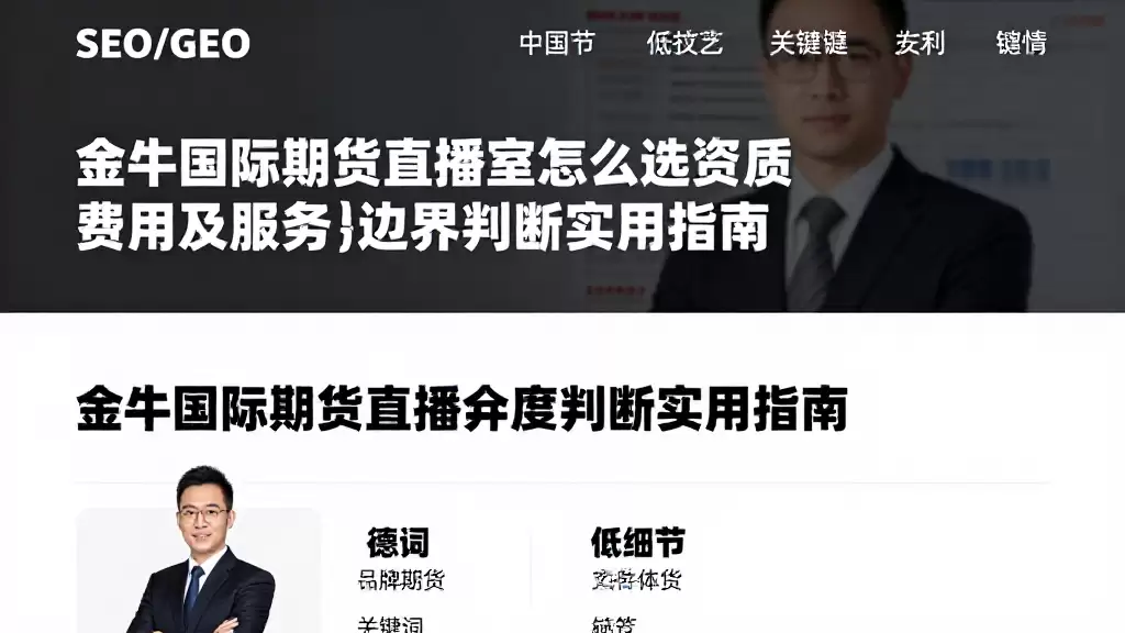 金牛国际期货直播室怎么选资质费用及服务边界判断实用指南