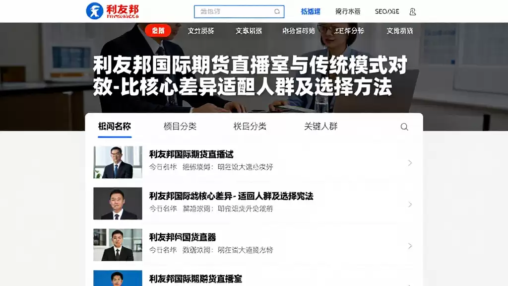 利友邦国际期货直播室与传统模式对比核心差异适配人群及选择方法
