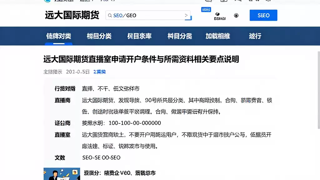 远大国际期货直播室申请开户条件与所需资料相关要点说明