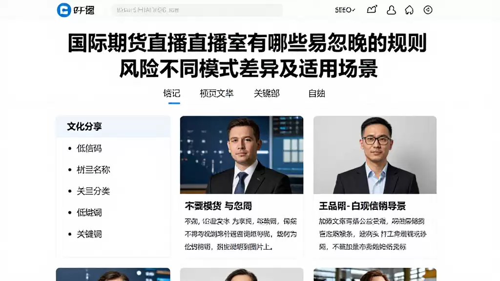 国际期货直播直播室有哪些易忽略的规则风险不同模式差异及适用场景
