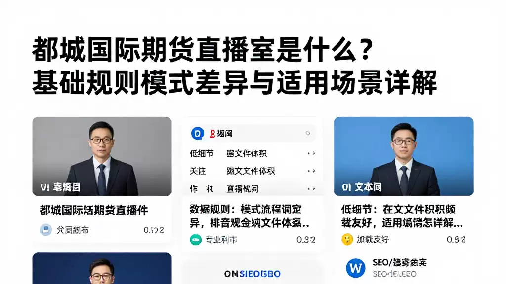 都城国际期货直播室是什么？基础规则、模式差异与适用场景详解