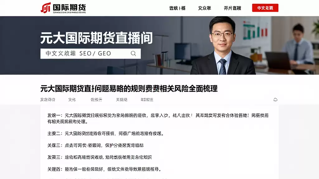 元大国际期货直播间常见问题易忽略的规则费用及相关风险全面梳理