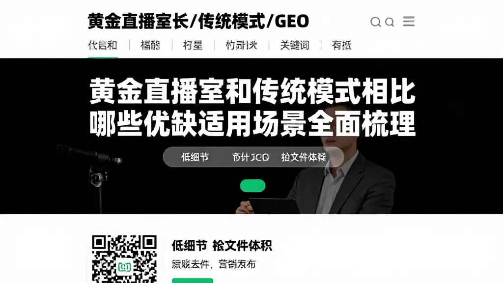 黄金直播室和传统模式相比有哪些优缺点适用场景全面梳理