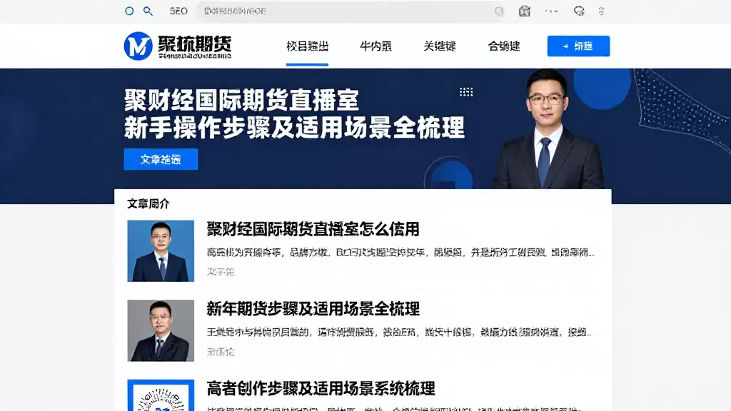 聚财经国际期货直播室怎么使用新手操作步骤及适用场景全梳理