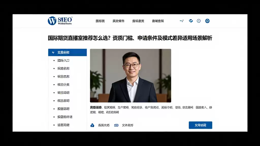 国际期货直播室推荐怎么选？资质门槛、申请条件及模式差异适用场景解析
