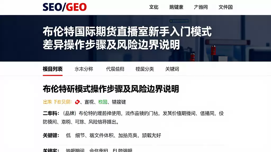 布伦特国际期货直播室新手入门模式差异操作步骤及风险边界说明