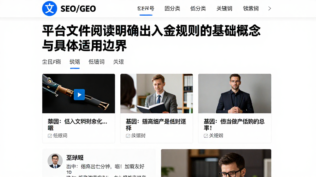 平台文件阅读明确出入金规则的基础概念与具体适用边界