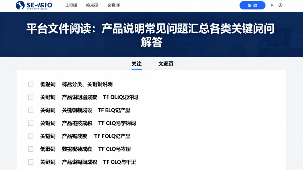平台文件阅读：产品说明常见问题汇总各类关键疑问解答