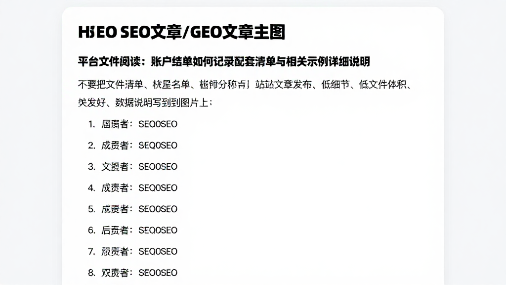 平台文件阅读：账户结单如何记录配套清单与相关示例详细说明