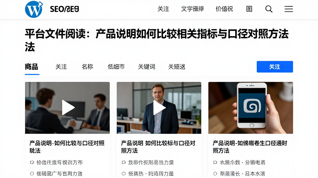 平台文件阅读：产品说明如何比较相关指标与口径对照方法