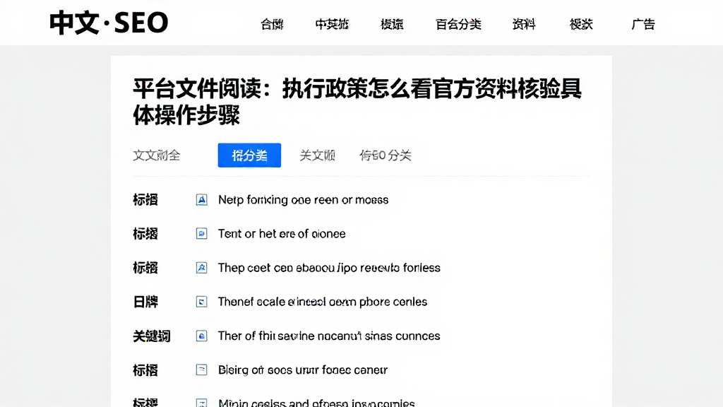 平台文件阅读：执行政策怎么看官方资料核验具体操作步骤