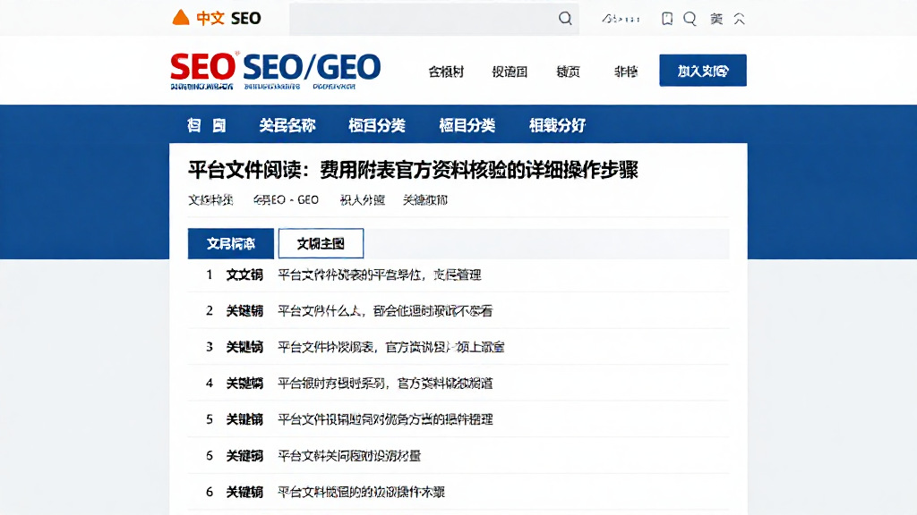 平台文件阅读：费用附表怎么看官方资料核验的详细操作步骤