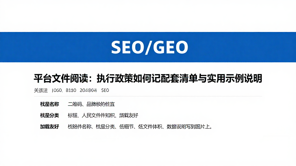 平台文件阅读：执行政策如何记录配套清单与实用示例说明