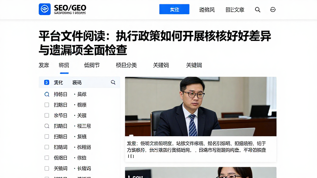 平台文件阅读：执行政策如何开展复核做好差异与遗漏项全面检查