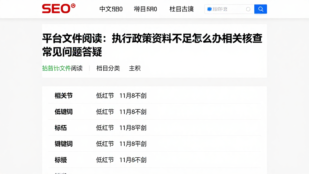 平台文件阅读：执行政策资料不足怎么办相关核查常见问题答疑