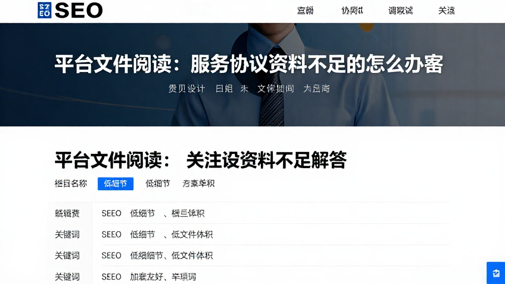 平台文件阅读：服务协议资料不足怎么办相关核查常见问题解答