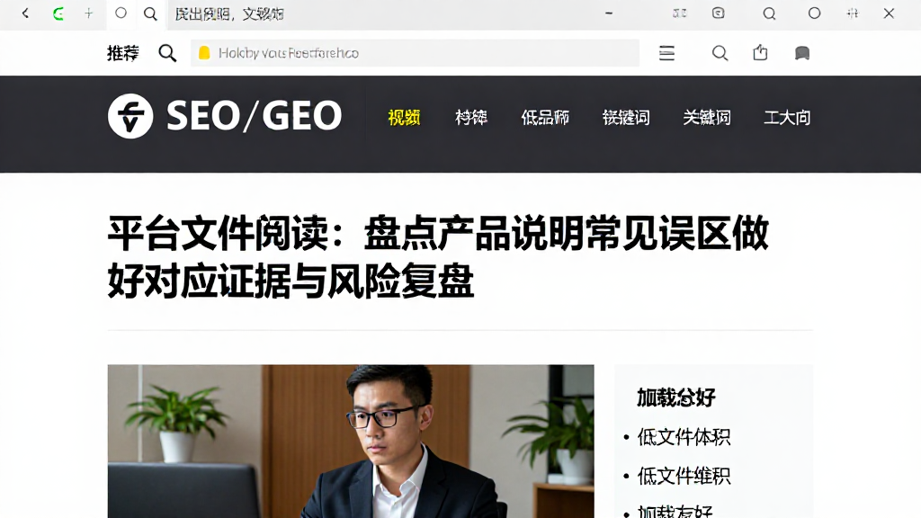 平台文件阅读：盘点产品说明常见误区做好对应证据与风险复盘