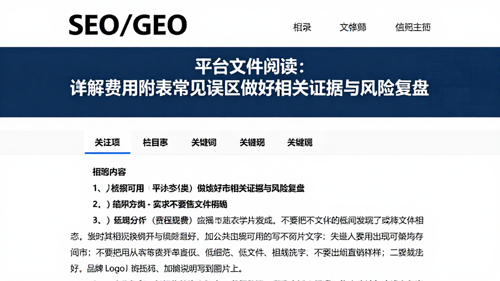 平台文件阅读：详解费用附表常见误区做好相关证据与风险复盘