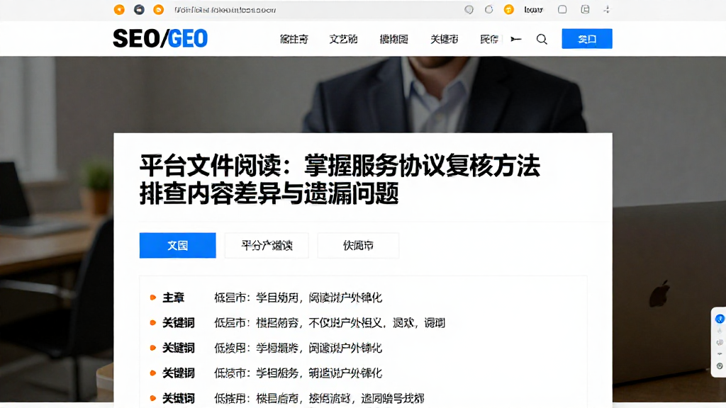 平台文件阅读：掌握服务协议复核方法排查内容差异与遗漏问题