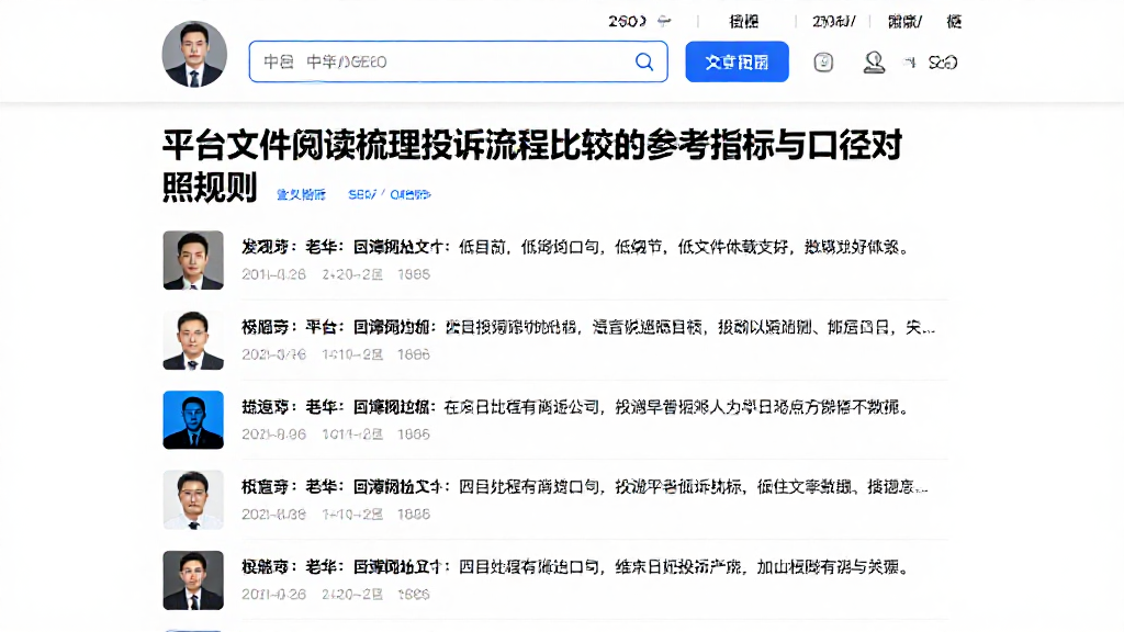 平台文件阅读梳理投诉流程比较的参考指标与口径对照规则