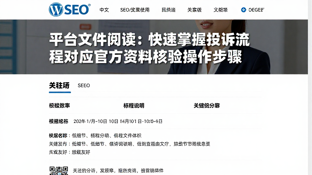 平台文件阅读：快速掌握投诉流程对应的官方资料核验操作步骤