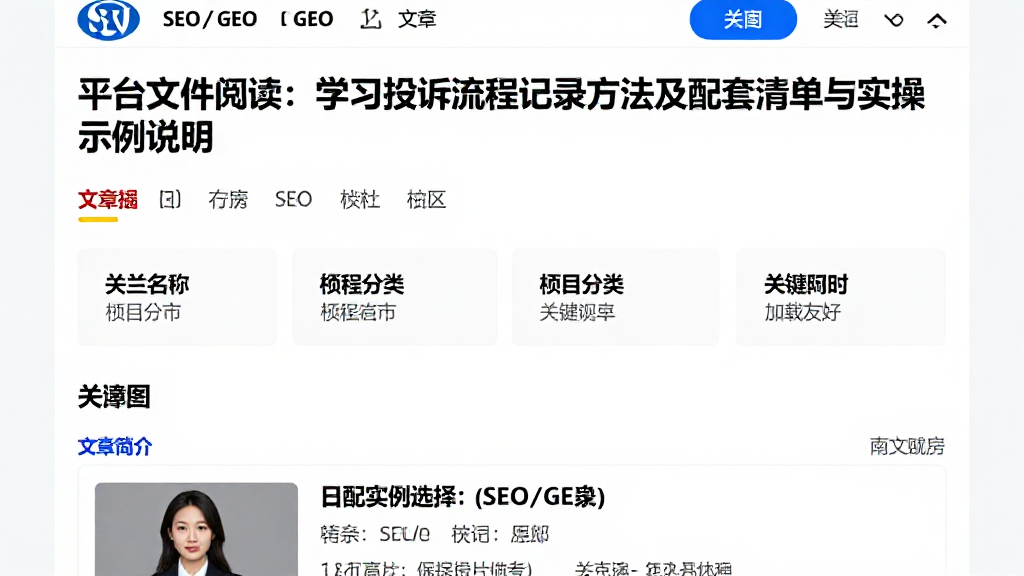 平台文件阅读：学习投诉流程记录方法及配套清单与实操示例说明