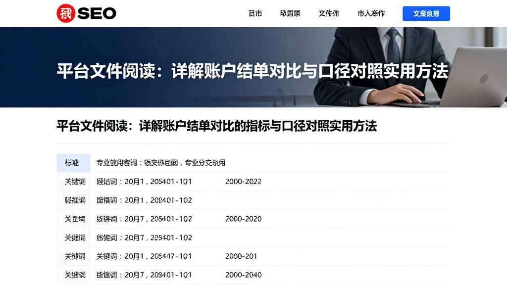 平台文件阅读：详解账户结单对比的指标与口径对照实用方法